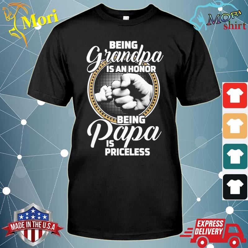 Father_s day Being Grandpa is an honor being Papa is Priceless 2021 shirt