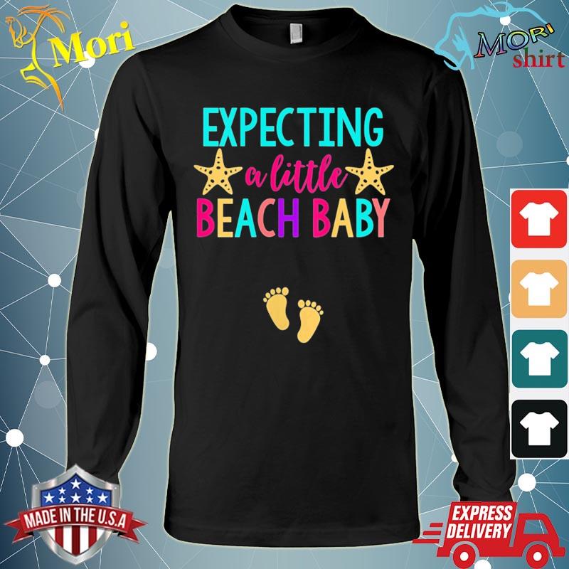 Womens Summer Pregnancy Announcement Beach Baby Reveal Shirt Hoodie Sweater Long Sleeve And Tank Top