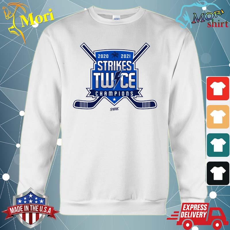 Strikes Twice Champion 21 Hockey Lightning Smack Apparel Shirt Hoodie Sweater Long Sleeve And Tank Top