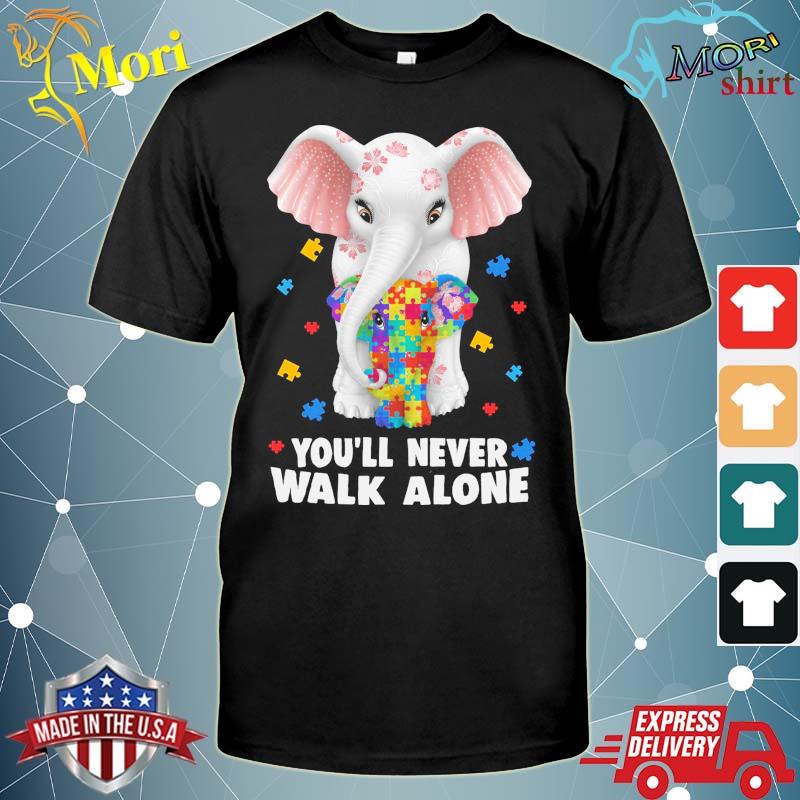 Elephant Mom Tattoo And Elephant Autism You Ll Never Walk Alone Happy Halloween Shirt Hoodie Sweater Long Sleeve And Tank Top