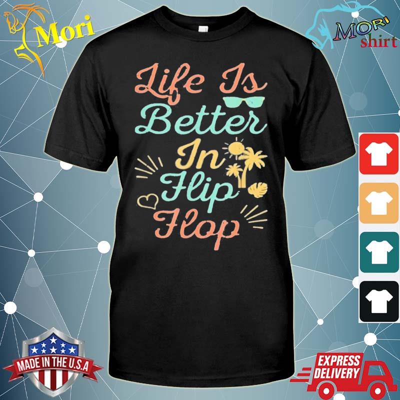 tee Life is Better in Flip Flops with a Glass of Wine Women Sweatshirt 