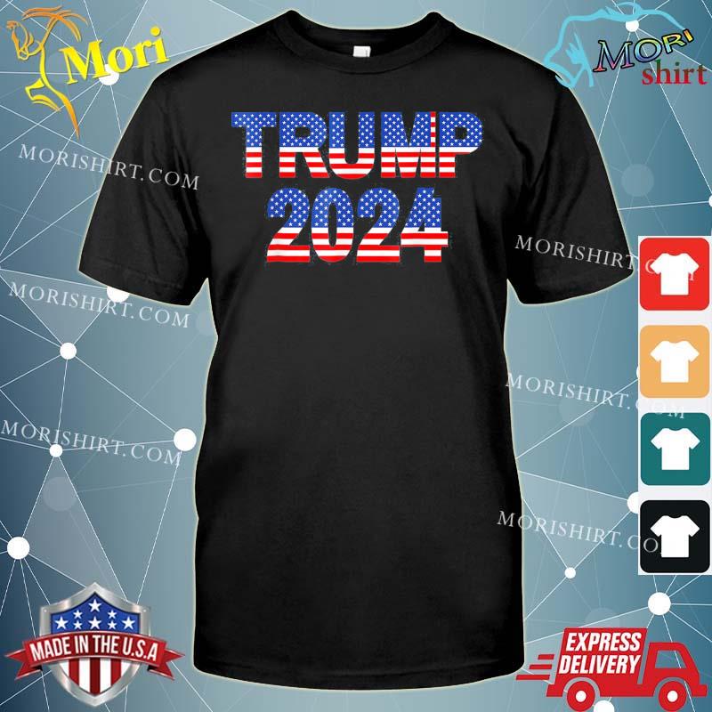 Trump 2024 Retro Vintage USA Flag T-Shirt