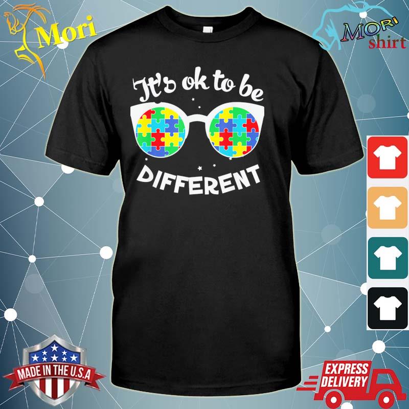 Autism Awareness Okay To Be Different Mom support T-Shirt