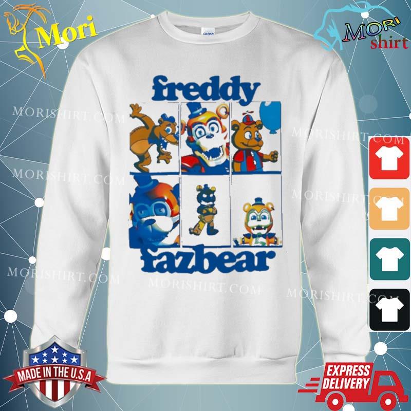 Jonnyblox Five Nights At Freddy’s Freddy Fazbear Grid Boyfriend Fit Girls Shirt hoodie