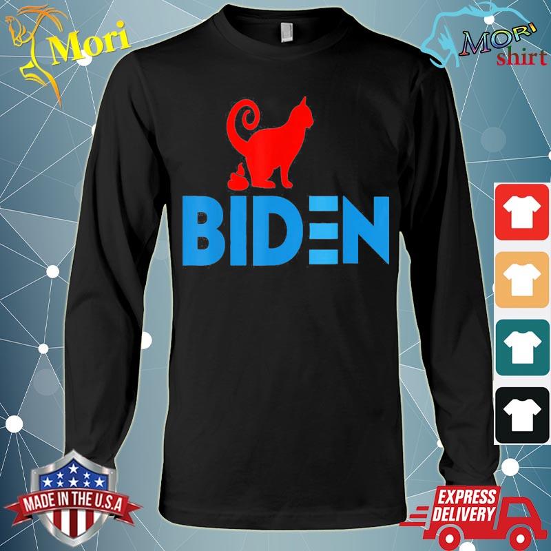 My Cat Hates Joe Biden I Love My Cat Anti Joe Biden Tee Shirt Long Sleeve