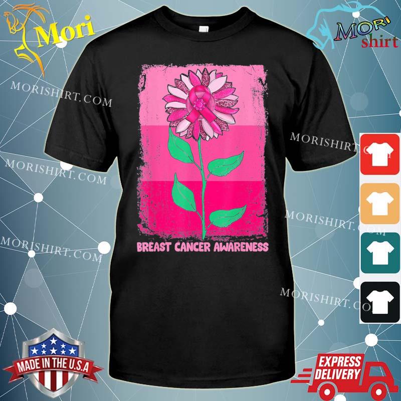 Vintage Wear Pink Breast Cancer Awareness Sunflower T-Shirt